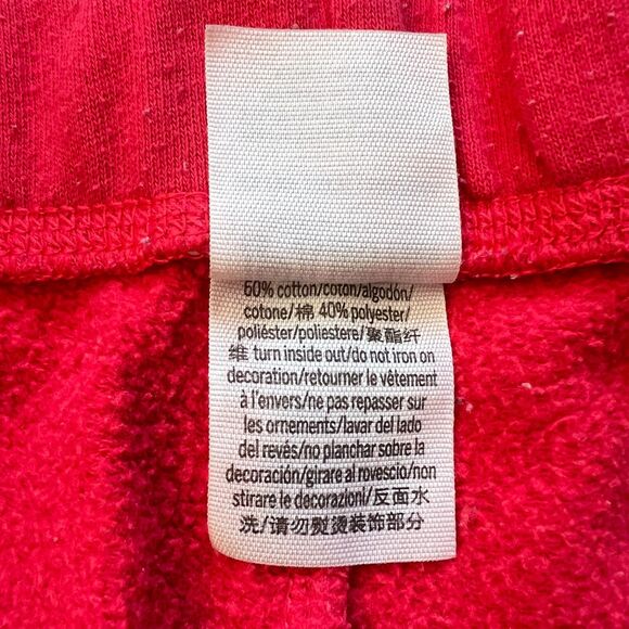 PINK Victoria's Secret Sweatpants Size XS Red/Blue Stripe Fleece Wide Leg - Picture 6 of 13